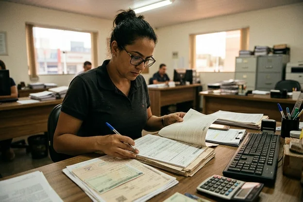 Pessoa revisando documentos de veículo em Juazeiro.